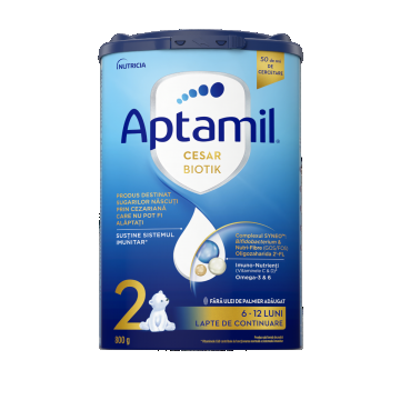 Lapte de continuare 6-12 luni CESAR-BIOTIK 2, 800g, Aptamil