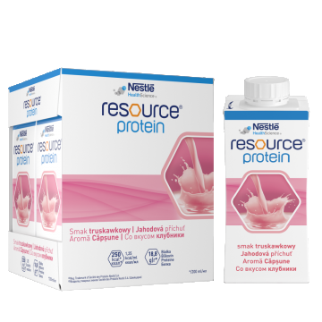Resource Protein cu aroma de capsuni, 4 x 200ml, Nestle