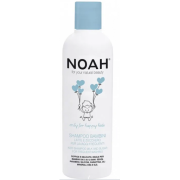 Sampon cu lapte si zahar pentru spalare frecventa pentru copii, 250ml, Noah