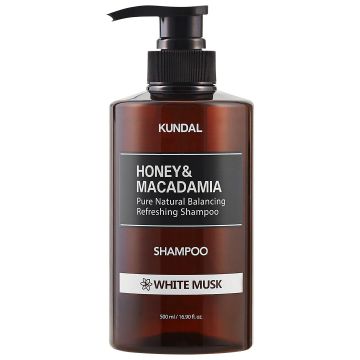 Sampon hipoalergenic natural extra-hidratant cu miere si macadamia White Musk, 500ml, Kundal