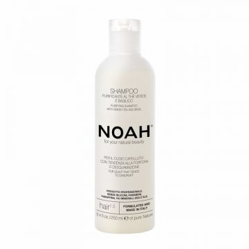 Sampon natural purifiant cu ceai verde pentru par cu matreata (1.5), 250ml, Noah