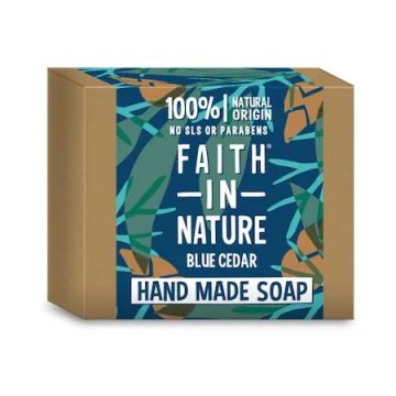 Sapun natural solid cu cedru albastru, 100g, Faith in Nature