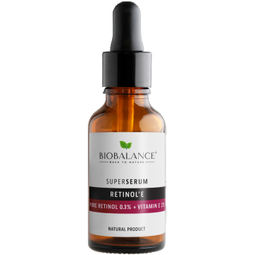 Ser de fata Retinol'e Retinol pur 0,3 + Vitamina E 2% Super Serum, 30ml, Bio Balance