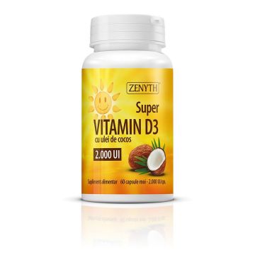 Super VITAMIN D3 2000 UI, 60 capsule, Zenyth