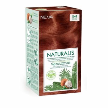 Vopsea de par vegana fara amoniac Aramiu roscat 8.44, 150ml, Neva Naturalis