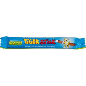 Baton bio cu lapte integral Tiger Stick, 22g, Rapunzel