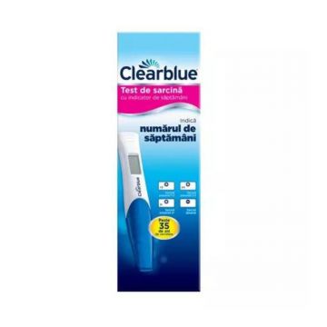 Clearblue Test de sarcina cu indicator de saptamani, 1 bucata