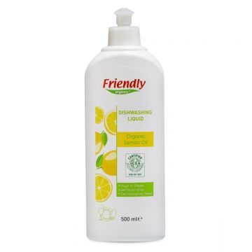 Detergent de vase manual cu lamaie, 500ml, Friendly Organic