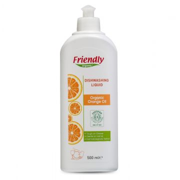 Detergent de vase manual cu portocale, 500ml, Friendly Organic