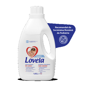 Detergent lichid pentru rufe colorate, 1.45 litri, Lovela Baby