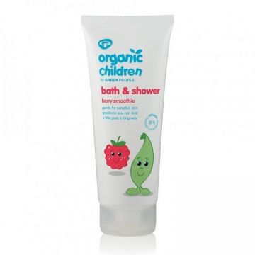 Gel de dus si spuma de baie bio cu fructe de padure pentru copii, 200ml, Green People