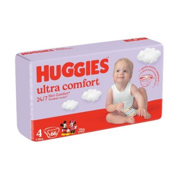 Huggies Scutece Ultra Comfort Mega, Nr.4, 8-14kg, 66 bucati