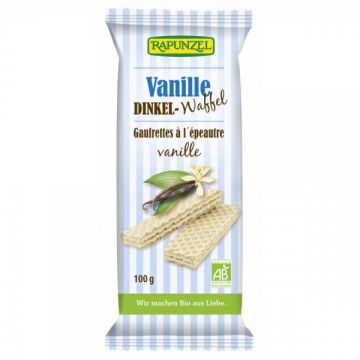 Napolitane cu crema de vanilie bio, 100g, Rapunzel