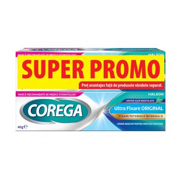 Crema adeziva pentru proteza dentara Ultra Fixare Original, 2 x 40g, Corega