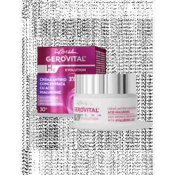 Crema antirid cu acid hialuronic concentrat H3 Evolution +30, 50ml, Gerovital