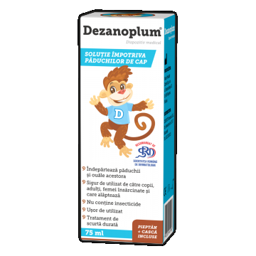 Dezanoplum solutie impotriva paduchilor, 75 ml, Zdrovit