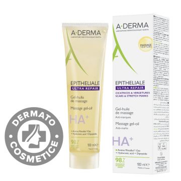 Gel-Ulei de masaj pentru vergeturi si cicatrici Epitheliale AH Ultra Repair, 100ml, A-Derma