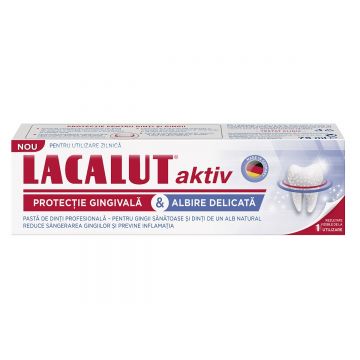Pasta de dinti Aktiv protectie gingivala si albire delicata, 75ml, Lacalut