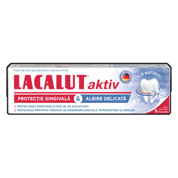 Pasta de dinti Aktiv protectie gingivala si albire delicata, 75ml, Lacalut