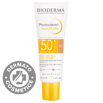 Protectie solara SPF 50+ Photoderm MAX Aquafluide Doree Golden, 40ml, Bioderma
