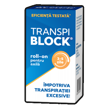 Roll-on impotriva transpiratiei excesive, 50 ml, Transpiblock