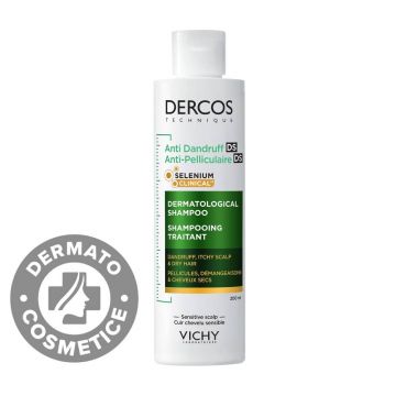 Sampon anti-matreata pentru par uscat Dercos, 200ml, Vichy