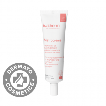 Tratamentul rosetei cutanate si al inflamatiei fetei SPF 15 Metrocreme, 30ml, Ivatherm