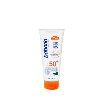Crema faciala SPF50 rezistenta la apa cu Aloe Vera, 75ml, Babaria