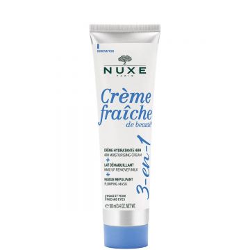 Crema hidratanta 3 in 1 pentru toate tipurile de ten Crème Fraîche de Beauté, 100ml, Nuxe