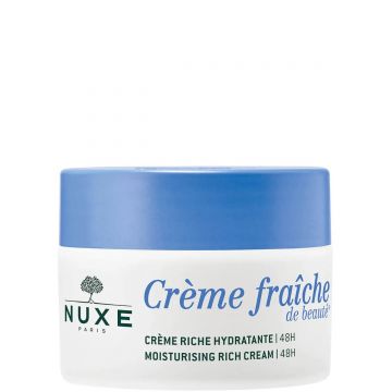 Crema hidratanta 48h pentru ten uscat Creme Fraiche de Beaute, 50ml, Nuxe