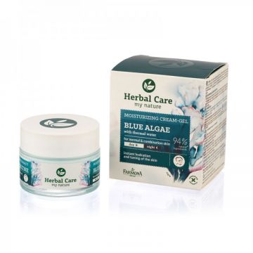 Crema hidratanta de fata cu alge albastre si apa termala Herbal Care, 50ml, Farmona