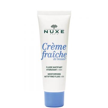 Fluid hidratant 48h cu efect matifiant pentru ten mixt CrÃ¨me FraÃ®che de BeautÃ©, 50ml, Nuxe