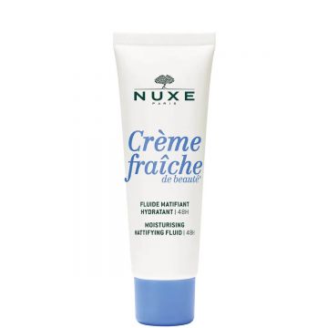 Fluid hidratant 48h cu efect matifiant pentru ten mixt Creme Fraiche de Beaute, 50ml, Nuxe