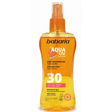 Spray facial cu SPF 30 Aqua UV, 200ml, Babaria