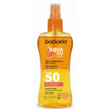 Spray facial cu SPF 50 Aqua UV, 200ml, Babaria