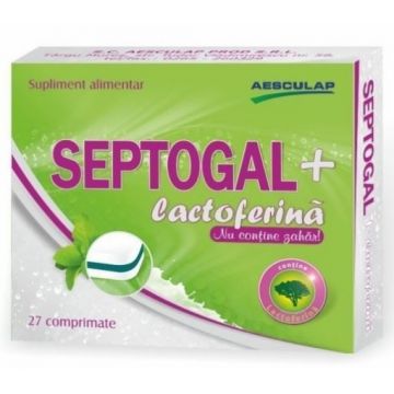 Aesculap Septogal cu Lactoferina - 27 comprimate de supt
