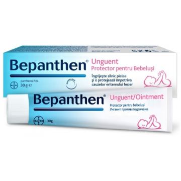 Bepanthen unguent - 30 grame - ingrijeste si protejeaza pielea impotriva iritatiilor de scutec