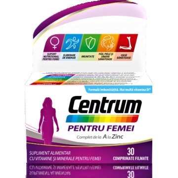 Centrum Complet A-Zinc pentru femei - 30 comprimate