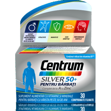Centrum Silver 50+ pentru barbati - 30 comprimate filmate