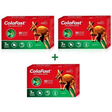 ColaFast Colagen Rapid - 30 capsule (3 cutii la pret de 2)