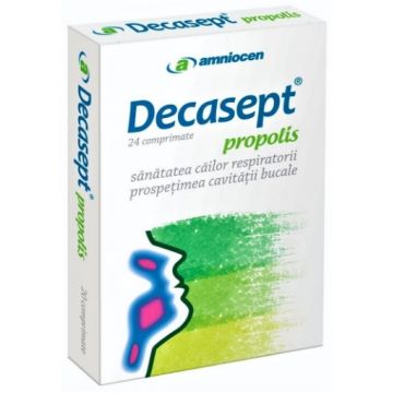 Decasept cu propolis - 24 comprimate de supt