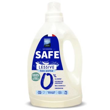 Detergent bio pentru rufe fara parfum si fara alergeni, 3000ml, Safe