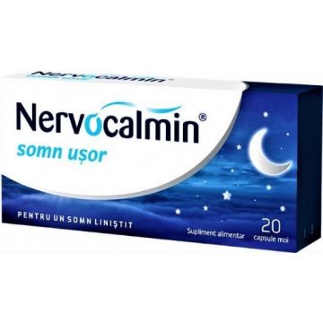 Nervocalmin Somn Usor cu Valeriana - 20 capsule moi Biofarm