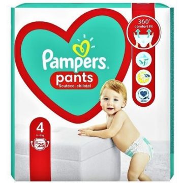 Pampers 4 (9-15kg) Active Baby pants - 25 bucati