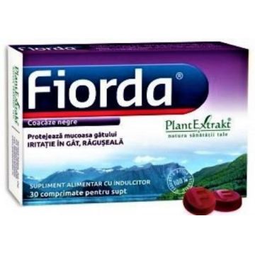 PlantExtrakt Fiorda coacaze negre - 30 comprimate pentru supt