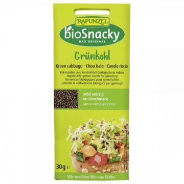 Seminte de kale bio pentru germinat BioSnacky, 30g, Rapunzel