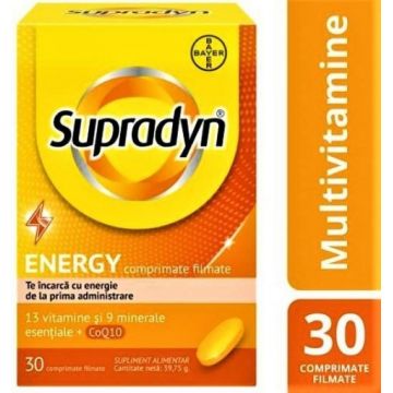 Supradyn Energy Q10 Multivitamine - 30 comprimate filmate