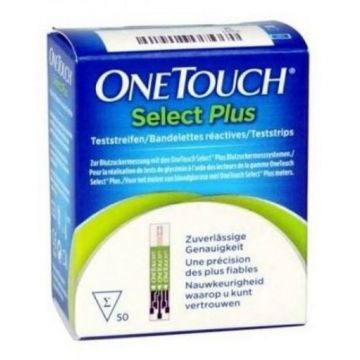 Teste pentru determinarea glicemiei OneTouch Select Plus - 50 bucati