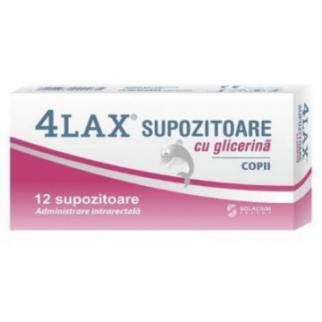 4Lax supozitoare cu glicerina pentru copii 1400mg - 12 bucati