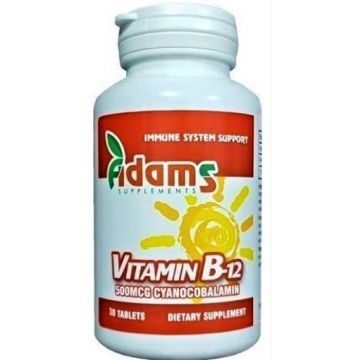 Adams Vitamina B12 500mcg - 30 comprimate